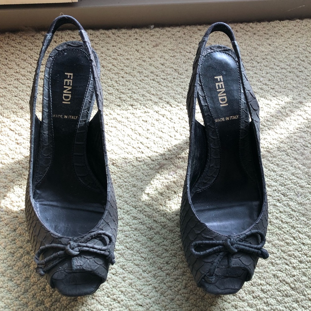 Fendi Slingback Platform Heels - image 3